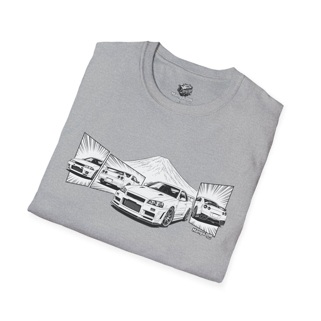 BNR34 GT-R T-shirt with RB26DETT backside
