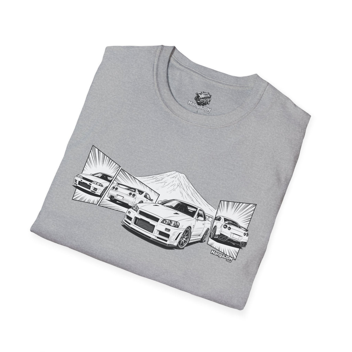 BNR34 GT-R T-shirt with RB26DETT backside