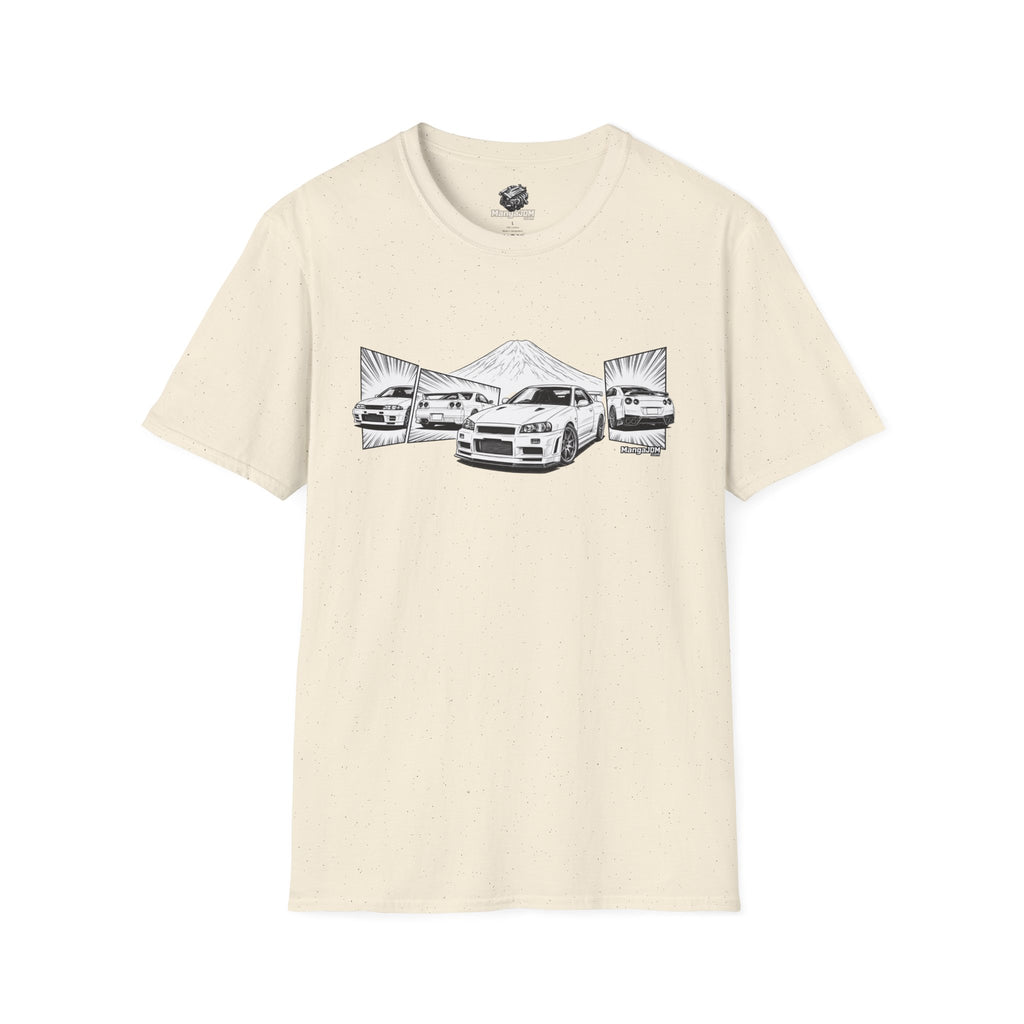 BNR34 GT-R T-shirt with RB26DETT backside