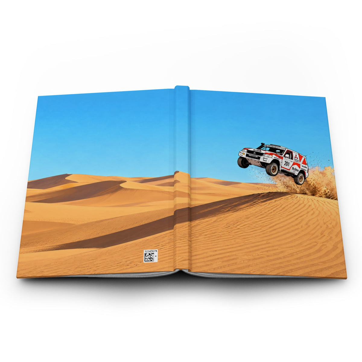 Desert Rally Hardcover Journal — Adventure Race Off‑Road Notebook