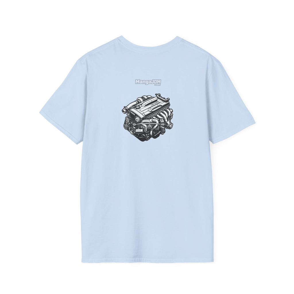 BNR34 GT-R T-shirt with RB26DETT backside