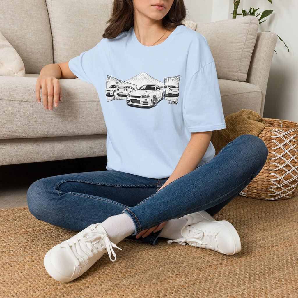 BNR34 GT-R T-shirt with RB26DETT backside
