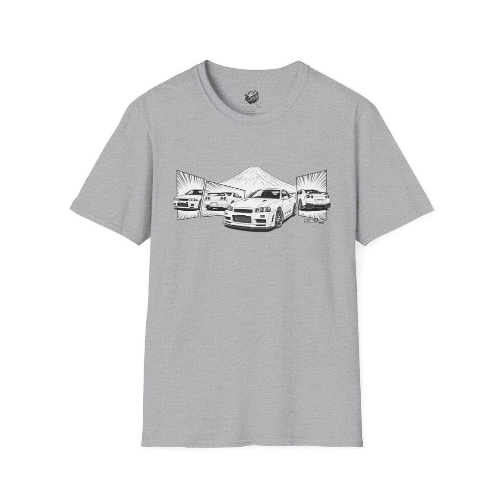 BNR34 GT-R T-shirt with RB26DETT backside