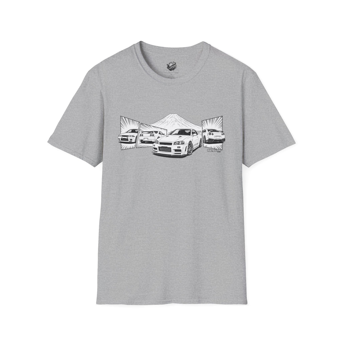 BNR34 GT-R T-shirt with RB26DETT backside