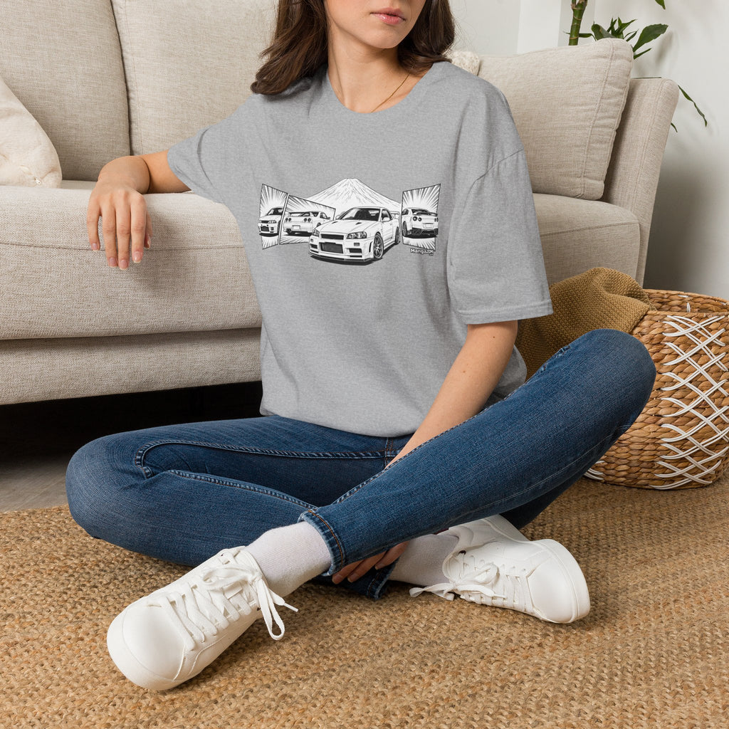 BNR34 GT-R T-shirt with RB26DETT backside