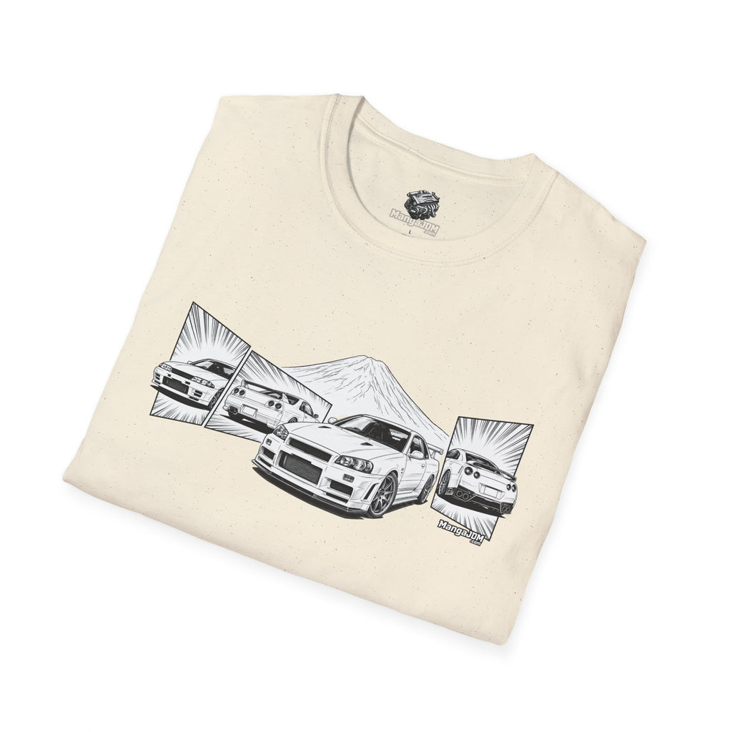 BNR34 GT-R T-shirt with RB26DETT backside