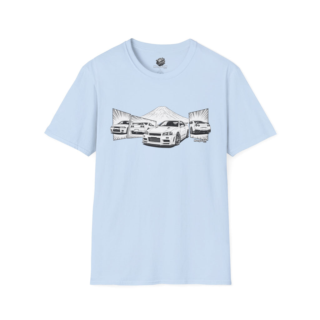 BNR34 GT-R T-shirt with RB26DETT backside
