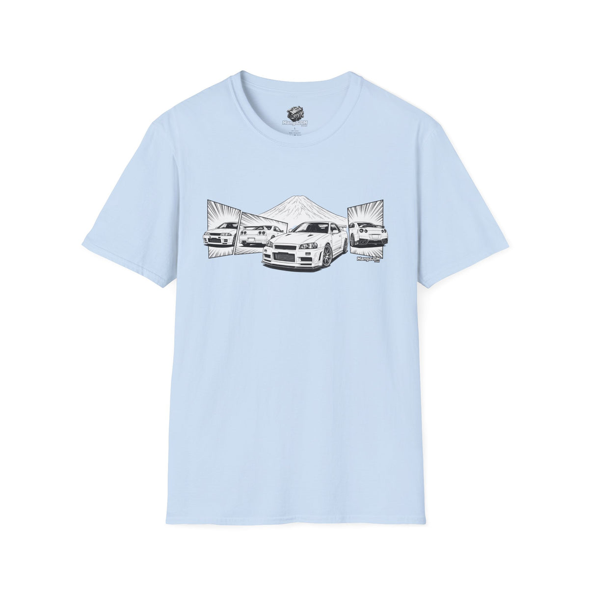 BNR34 GT-R T-shirt with RB26DETT backside