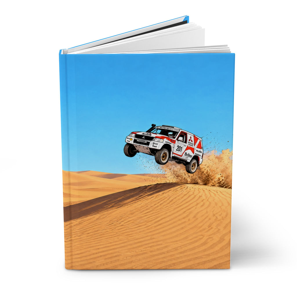 Desert Rally Hardcover Journal — Adventure Race Off‑Road Notebook