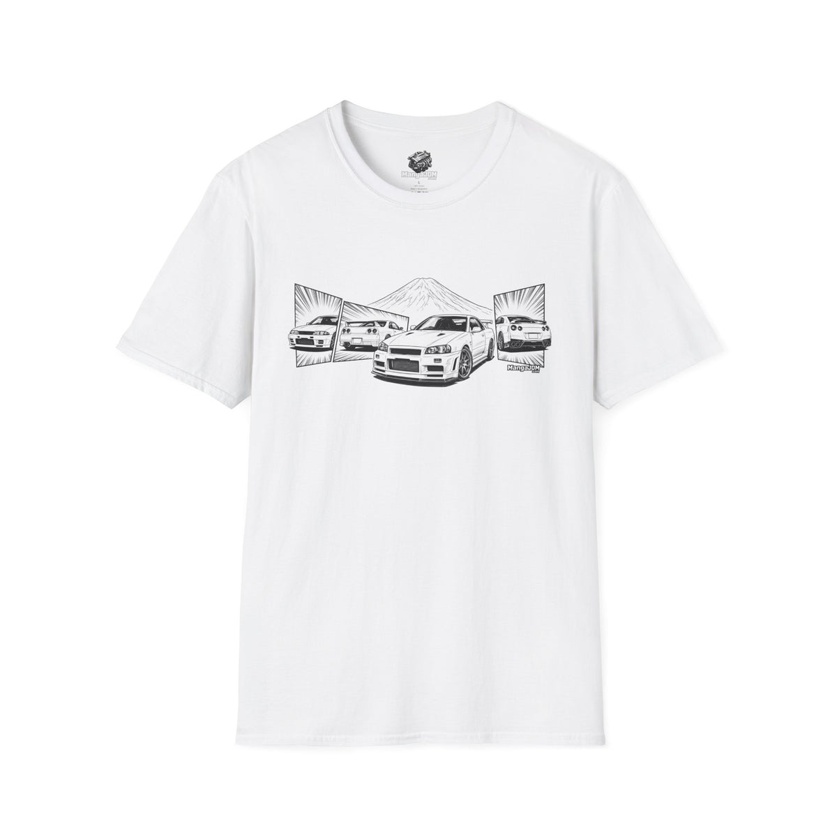 BNR34 GT-R T-shirt with RB26DETT backside