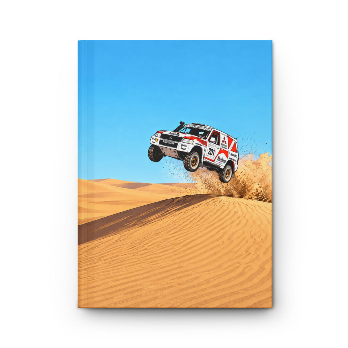 Desert Rally Hardcover Journal — Adventure Race Off‑Road Notebook